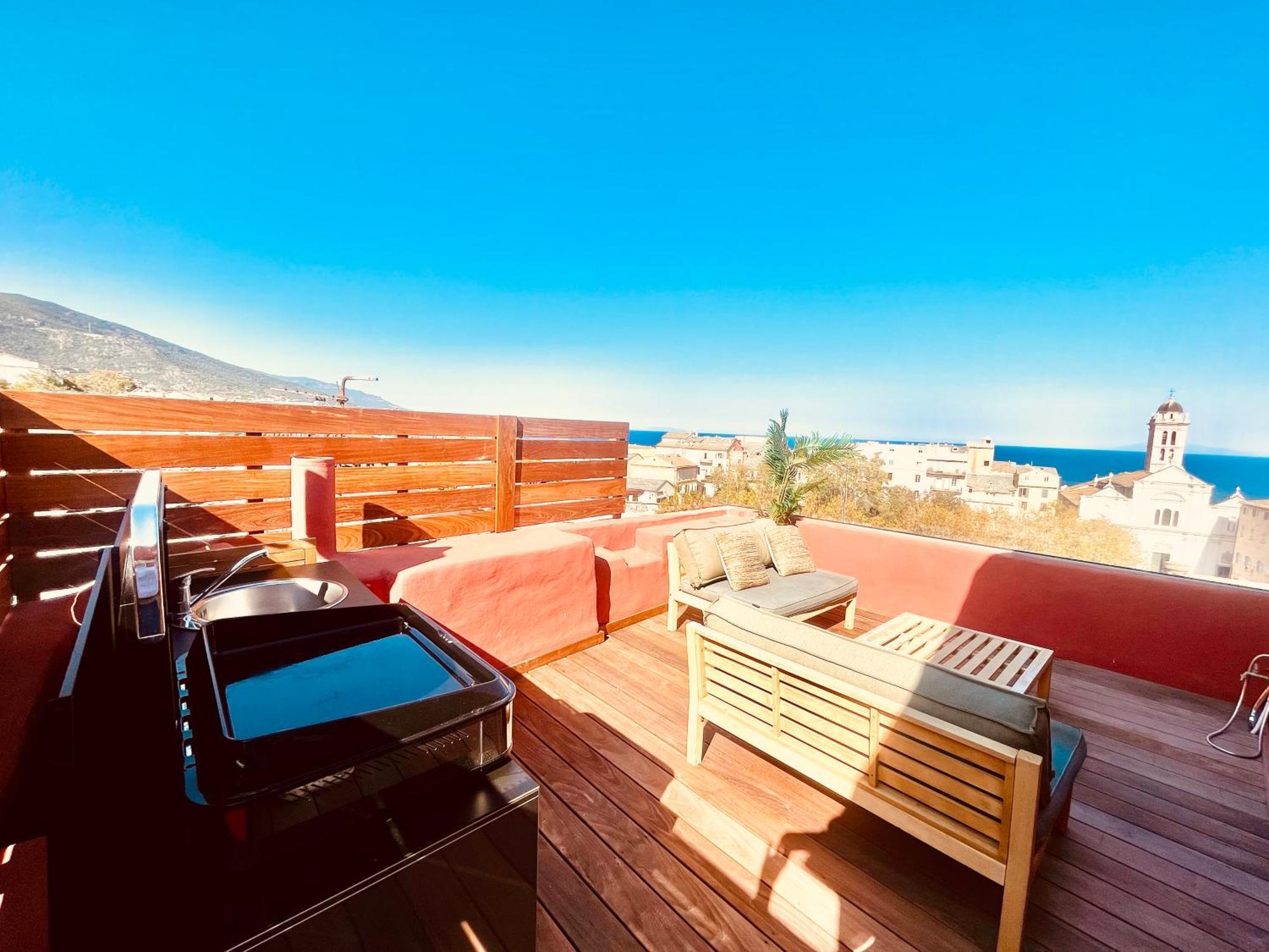 Pepites Bastiaises Piazza D'A Appartement Roof Top Vue Mer バスティア エクステリア 写真